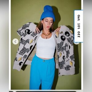 LALA ORIGINAL DESIGN: Good Luck Charm Oversized Cardigan